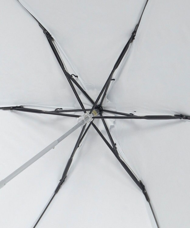 MOONBAT 【晴雨兼用/ 一級遮光/UV99％】フワクール (Fuwacool) 折りたたみ日傘 フワクールホワイト ラインフラワー 軽量 ホワイト