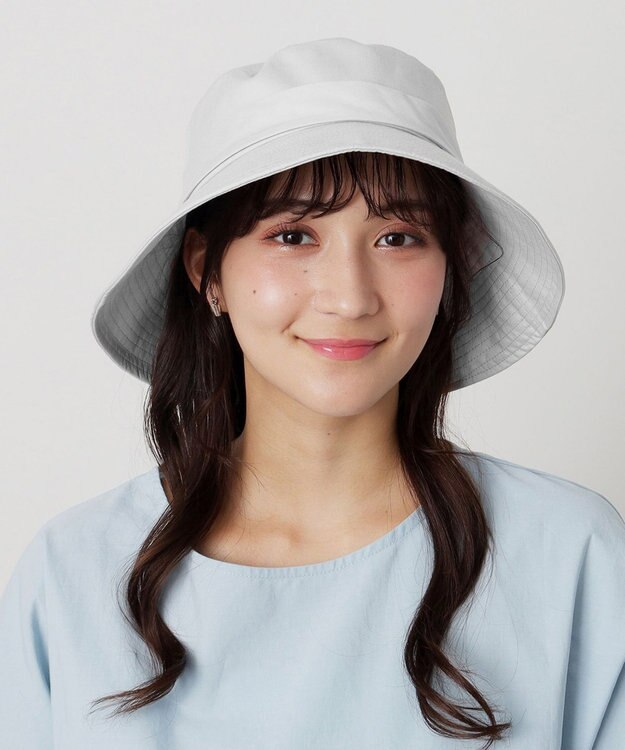 MOONBAT 【洗える】FURLA(フルラ) シャンブレー中つばダウンハット グレー