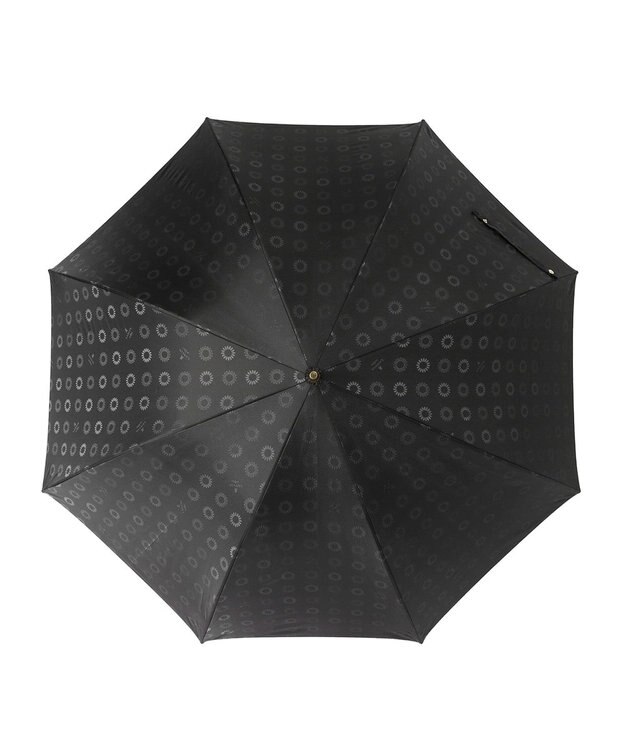 MOONBAT LANVIN en Bleu 長傘 ジャカード×パイピング ブラック