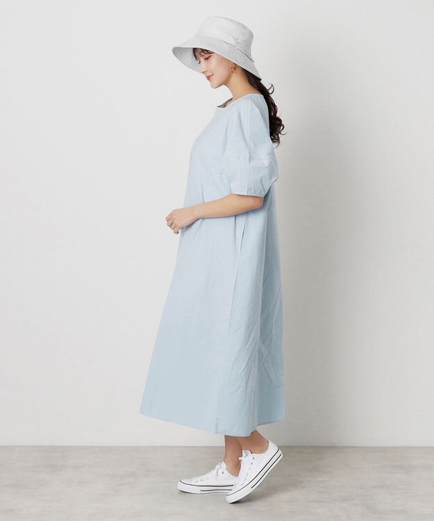 MOONBAT 【洗える】FURLA(フルラ) シャンブレー中つばダウンハット グレー