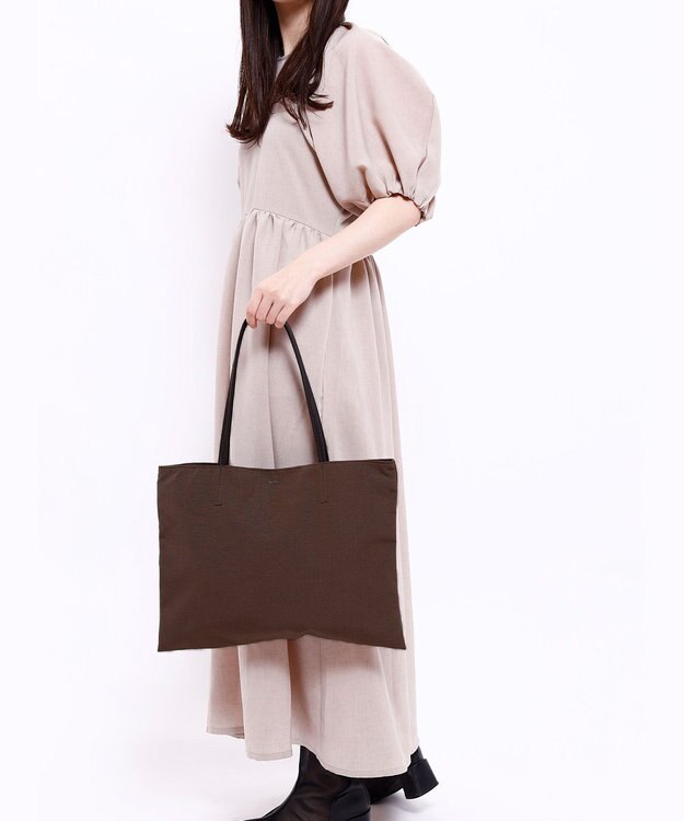 airlist 【日本製・エコ素材】トートバッグ (A4横)  Linere リンネル ココア