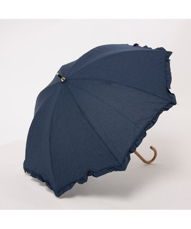 UNBILLION カシュネ cachenez / シャンブレーフリルショートパラソル ネイビー