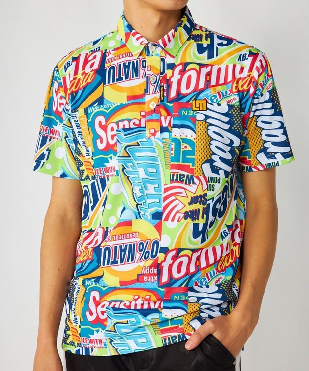 FILA GOLF／marie claire 【Loudmouth】総柄ポロシャツ Bubbles
