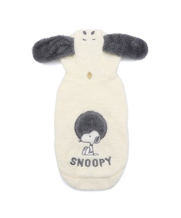 PET PARADISE スヌーピー 遠赤外線 もふもふ パーカー 中型犬 大型犬 オフホワイト