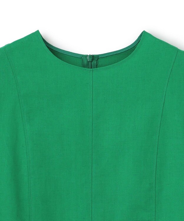 UNFILO リネンレーヨン フォルムブラウス グリーン