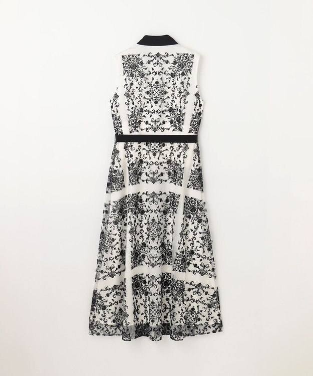 GRACE CONTINENTAL 刺繍フレアドレス キナリ