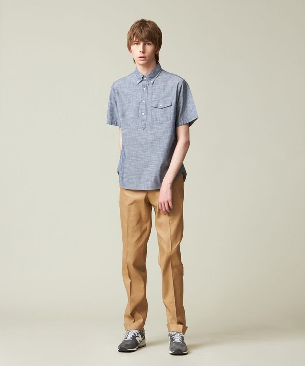 J.PRESS MEN アメリカンコットン ダンガリーシャツ ネイビー系