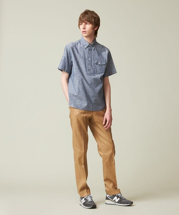 J.PRESS MEN アメリカンコットン ダンガリーシャツ ネイビー系