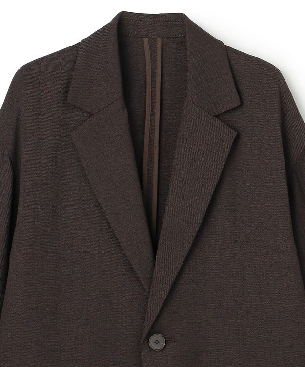 uncrave リネンライクツイル ジャケット ダークブラウン