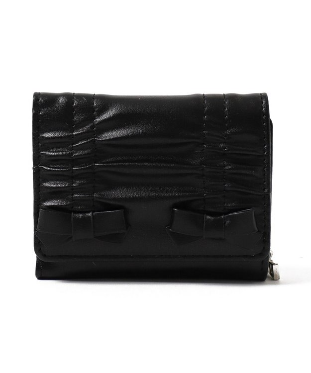 WEGO ギャザーリボンウォレット ブラック