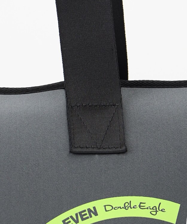 PW CIRCULUS 【EVEN・Double Eagleコラボ】サークルロゴ トートバック クラッチバッグ付き ライトグレー×ライム