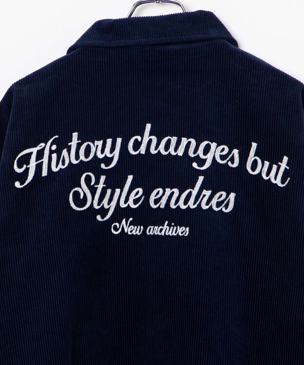 WEGO ヴィンテージコーデュロイスタジャン ネイビー