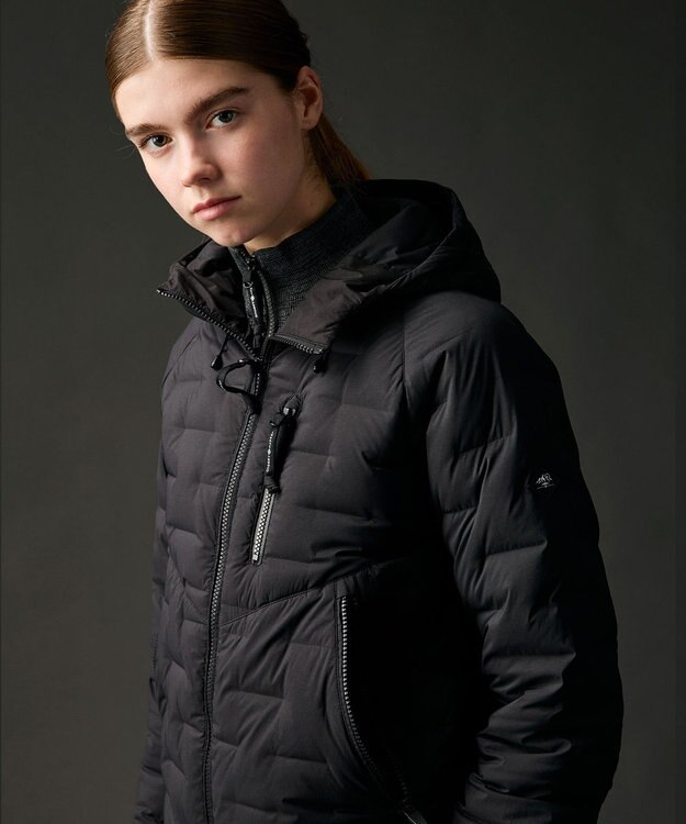 JOSEPH ABBOUD MOUNTAIN 【ストレッチ/軽量/パッカブル/ライナードッキング対応】2WAYストレッチダウンパーカー ブラック系