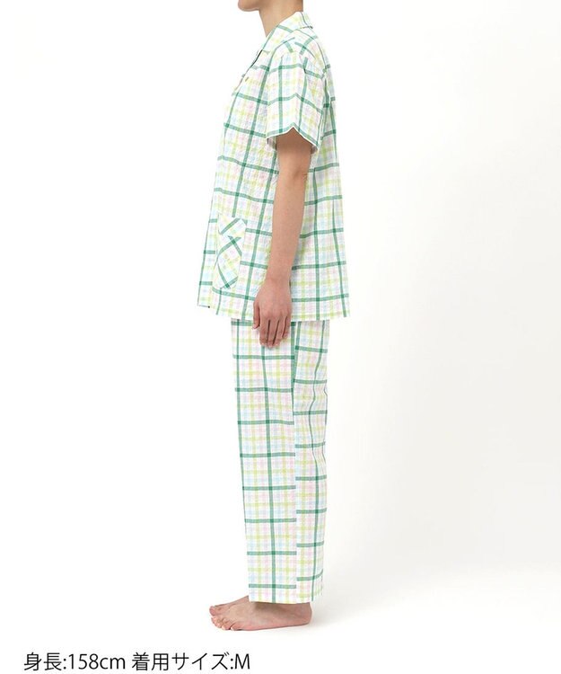 tsumori chisato SLEEP ツモリチサト パジャマ 4分袖 9分丈 綿混(本体) ローン素材 レディース UDT155 /ワコール メロン