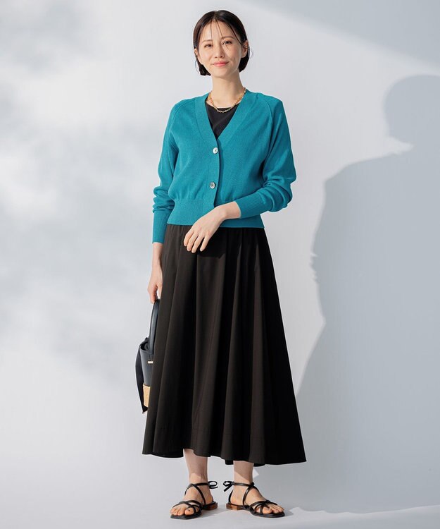 自由区 【接触冷感・洗える・XSサイズあり】ハイツイストポンチノースリーブインナー カットソー ネイビー系