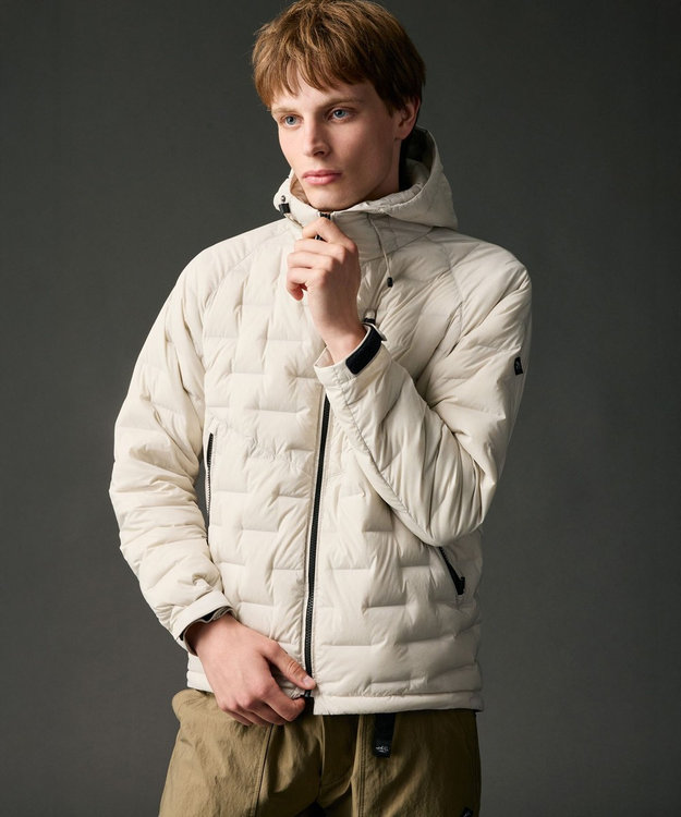 JOSEPH ABBOUD MOUNTAIN 【ストレッチ/軽量/パッカブル/ライナードッキング対応】2WAYストレッチダウンパーカー ライトグレー系
