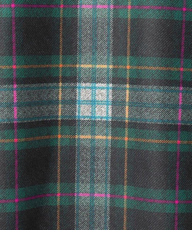 23区GOLF 【WOMEN】チェック長袖ポロシャツ ダークグリーン系3