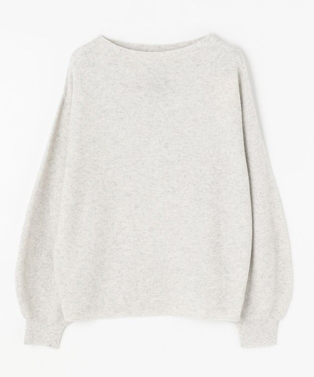 ANY 【洗える】カシミヤブレンドガーターニット ライトグレー