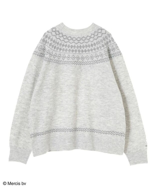 Green Parks Ｍｉｆｆｙ／求心柄ジャガードニットプルオーバ Light Gray