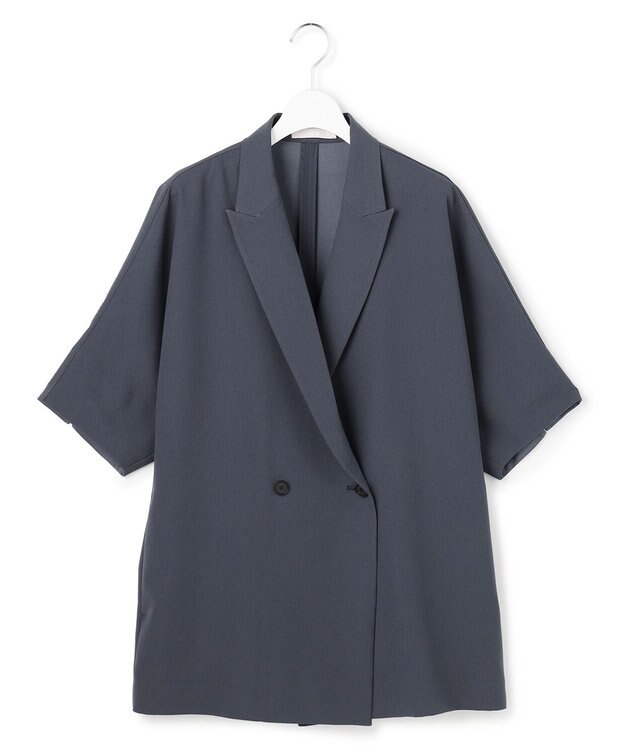 ICB 【先行予約】 FluidBackSatin ハーフスリーブジャケット ダルブルー