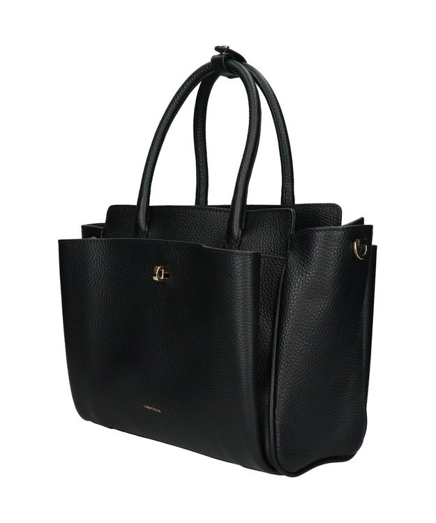 INTER-CHAUSSURES 【LORISTELLA】マルチポケットハンドバッグ ブラック