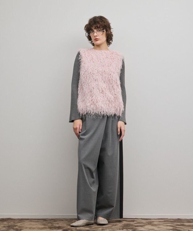 GRACE CONTINENTAL フリンジベスト ピンク