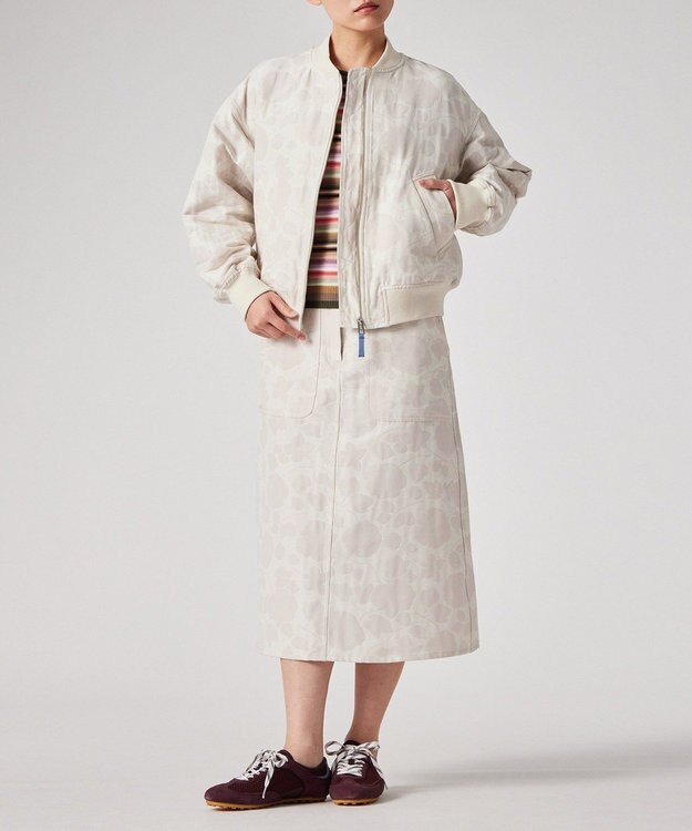 Paul Smith Perforated Floral ジャカード ブルゾン アイボリー