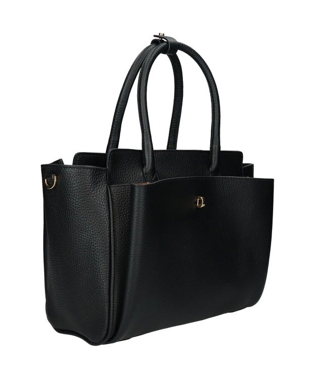 INTER-CHAUSSURES 【LORISTELLA】マルチポケットハンドバッグ ブラック