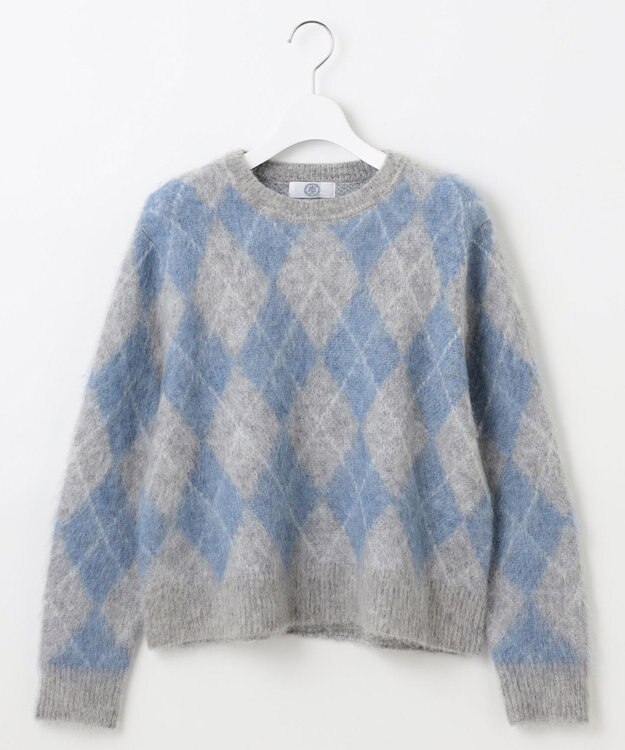 J.PRESS LADIES L 【WEB限定】FLUFFY ARGYLE ニット 【WEB限定】ライトグレー×サックス系5