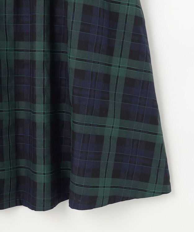 組曲 KIDS 【150-170㎝】クラシックチェック ワンピース グリーン系3