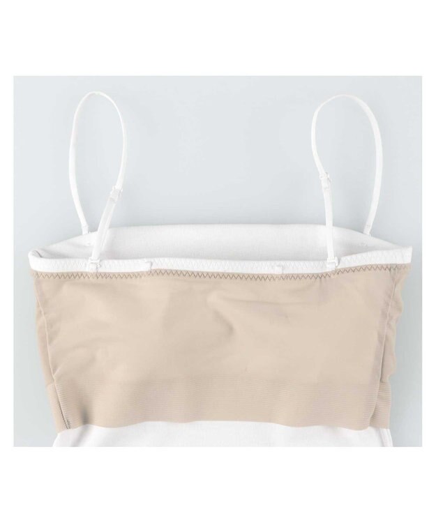 AMPHI カップ付きインナー 【ブラトップ】 ストラップ取り外し可 上向きで立体的なバストシルエット しめつけ感が少ない 脇スッキリ JWG102 アンフィ／ワコール アイボリー