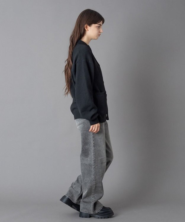 WEGO 【ユニセックス着用ITEM】ワンポイントニットシャツ（LS） スミクロ