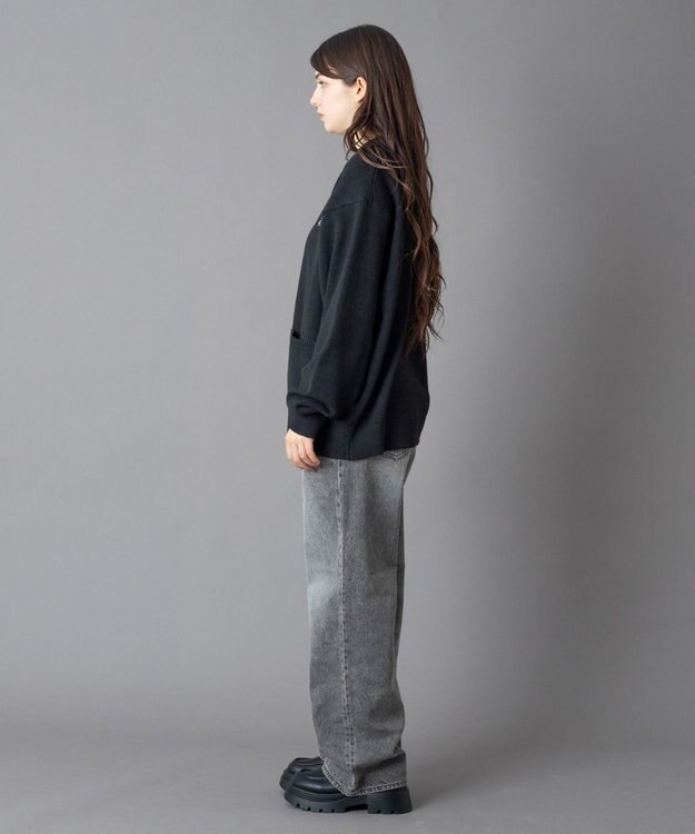 WEGO 【ユニセックス着用ITEM】ワンポイントニットシャツ（LS） スミクロ