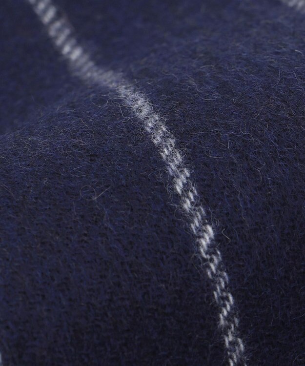 J.PRESS MEN リバーシブル カシミヤマフラー チェック×ストライプ ベージュ系4