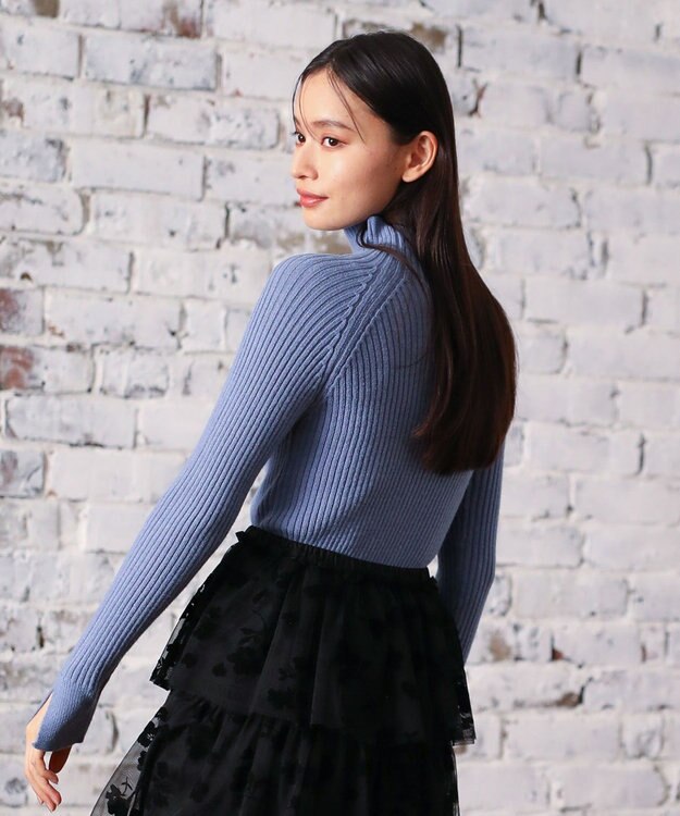 Green Parks ・Ｐｅｔｉｔ　Ｆｌｅｕｒ　ボトルネックリブニット Blue