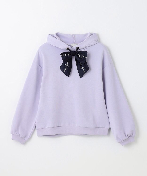 ANY KIDS フード付き ダンボール トレーナー サックスブルー