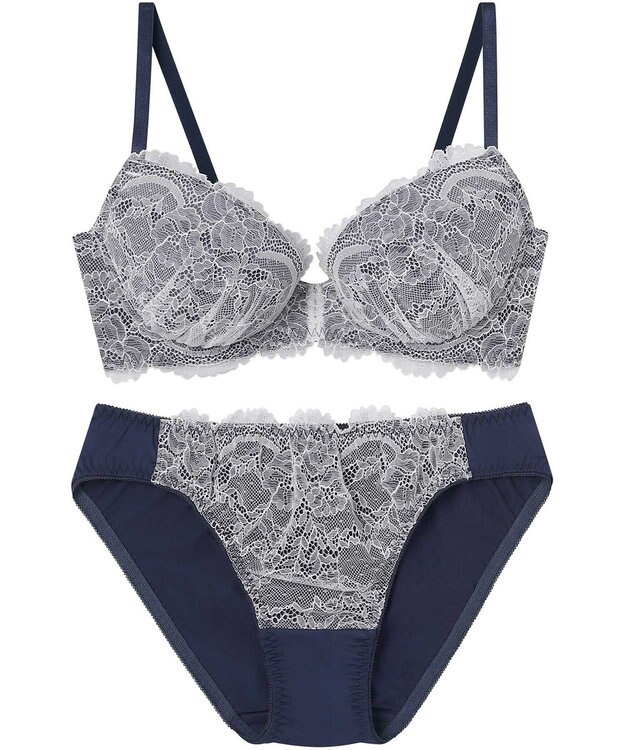 AMPHI ブラジャー ショーツセット まる胸メイク 推し活・推し事応援 Aカップあり 【ブラショーツセット】 上下セット ブラ BBJ201 アンフィ／ワコール コン