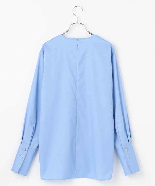 #Newans 【マシンウォッシャブル】ピエロラッフルカラーシャツ ブルー
