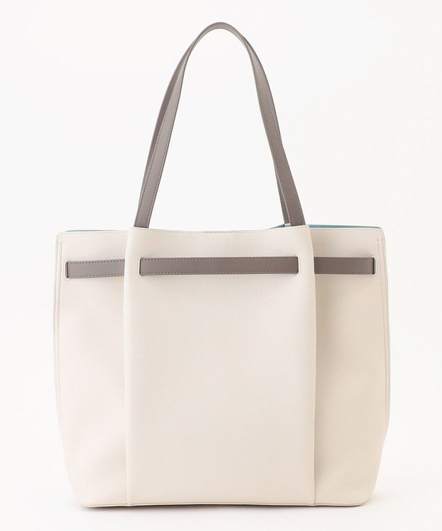 LA BAGAGERIE コンビカラーA4トートバッグ アイボリー