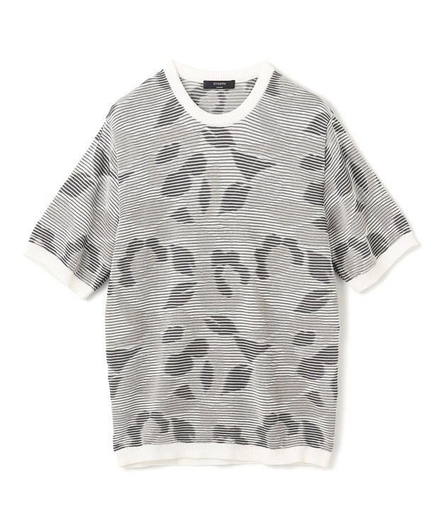 JOSEPH HOMME メキシカンブラインドジャガード　クルーネック半袖ニット アイボリー系5