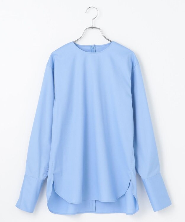 #Newans 【マシンウォッシャブル】ピエロラッフルカラーシャツ ブルー