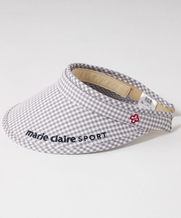 FILA GOLF／marie claire 【marie claire SPORT】ギンガムチェック柄UVクリップサンバイザー グレー