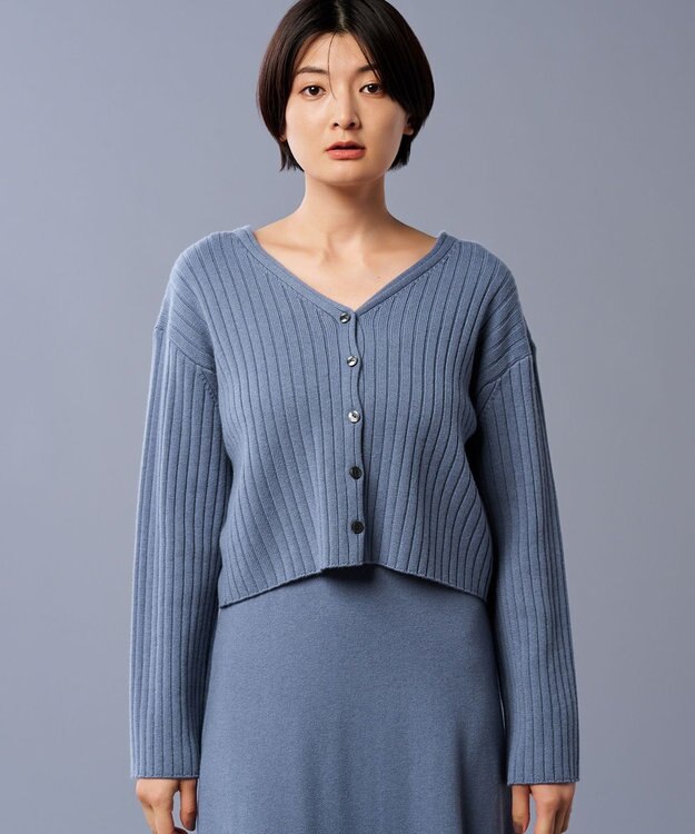 uncrave ウール ナイロン 2WAY ニット（uncrave STANDARD） ブルーグレー