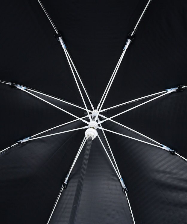 MOONBAT 【キッズ】晴雨兼用日傘 長傘 ギンガムチェック 裾リフレクター 50cm 遮光 遮熱 UV ディープブルー