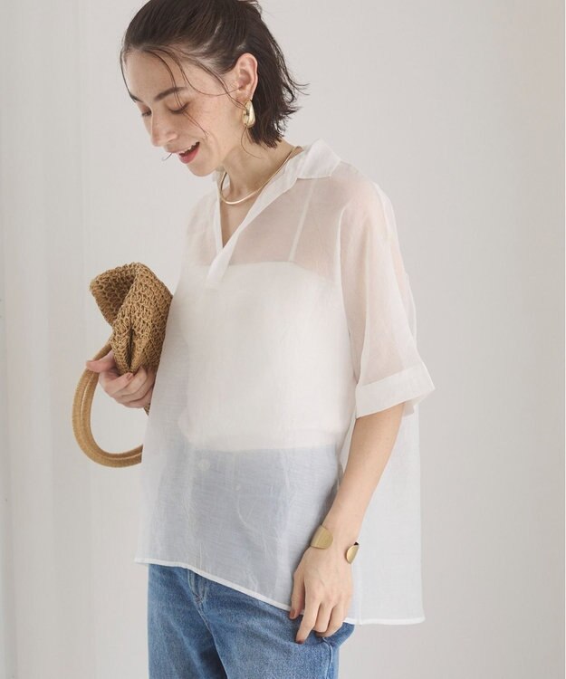 WEGO 【ANGIE VINTAGE】スキッパーシアーシャツ