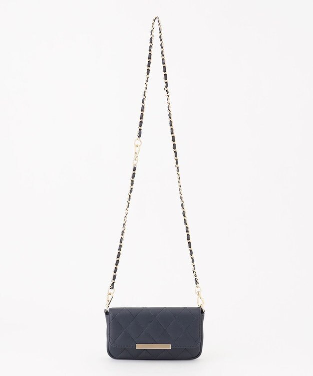 23区 ポーチ付 キャンバス トートバッグ ネイビー系