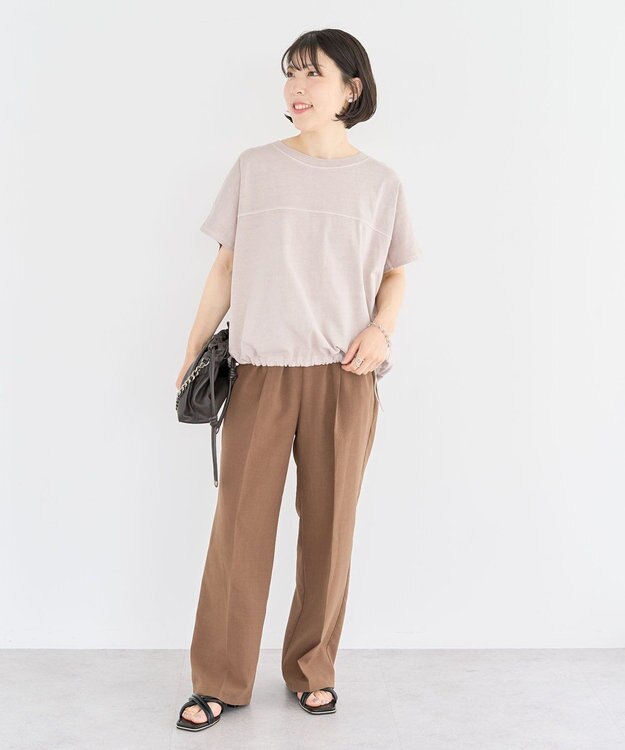 Green Parks 裾ドロストバルーンＴＥＥ Gray Beige