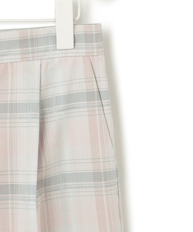 ICB 【洗える】TRドビーチェック ストレートパンツ トープ系