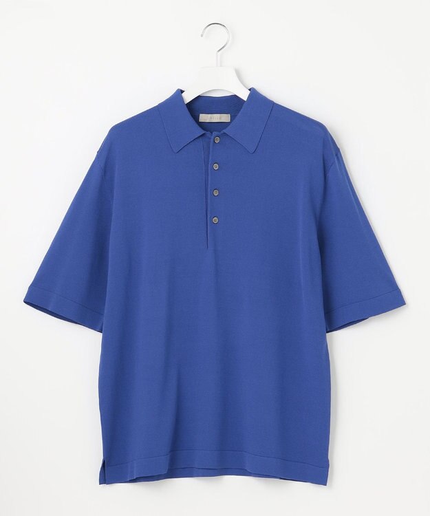 UNFILO MENS 【抗菌防臭】イージーケア ライトニットポロ [23年春夏商品] ブルー