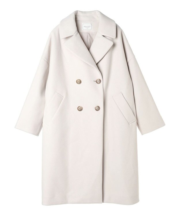 AMERICAN HOLIC 中空ＦＩＢＥＲドロップショルダーチェスターコート Light Gray